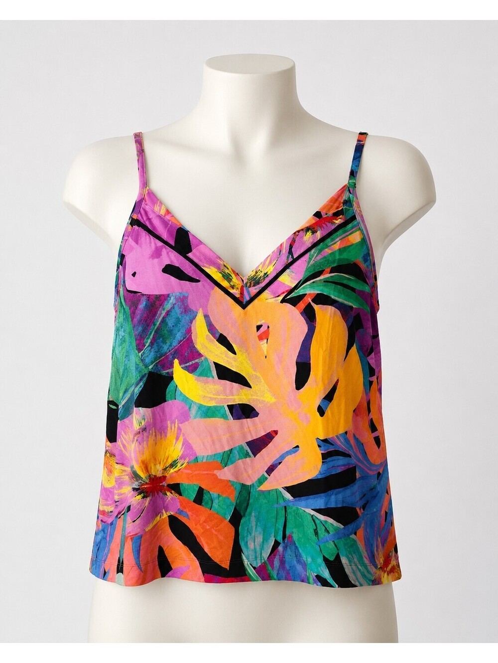 Soma Colorful‎ Tank Top Adjustable Straps Floral Size Large